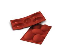 silikomart | SF041 Moule à œuf en silicone pour monoportions, antiadhésif, 5 cavités, paquet de 1 Moule à gâteau, 102 x 73 mm, h 36 mm , Made in Italy