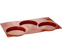 silikomart | SF042 Moule à biscuits en Silicone, antiadhésif, 3 disques, lot de 1 Moule à gâteau, 40 x 20 mm, h 20 mm, Made in Italy