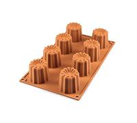 silikomart | SF050 Moule en Silicone pour BORDELAIS Monoportions, antiadhésif, 9 cavités, Lot de 1 Moule à gâteau, Ø 55 h 50 mm, Made in Italy