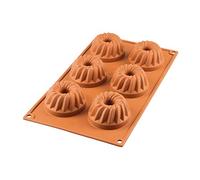 Silikomart Moule 6 Gugelhops 7x3,6 cm Silicone Classique Terracotta 20.058.00.006