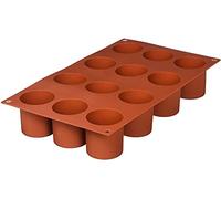 Silikomart SF098 Moule à gâteau cylindrique en Silicone Terre Cuite 48 mm, Terracotta