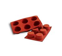 Silikomart 26.102.00.0065 SF 102 Moule Forme Muffin Moyen Silicone Rouge Brique 33 x 17,6 x 1,7 cm