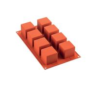 Silikomart | SF104 Moule en silicone pour monoportions CUBI, antiadhésif, 8 cavités, 50 x 50 h 50 mm Volume 8 x 125 ml Tot. 1000 ml
