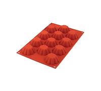 Silikomart | SF109 Moule en silicone pour monoportions MINI BRIOCHETTE, antiadhésif, 12 cavités, paquet de 1 Moule à gâteau, Ø 58 h 22 mm Volume 12 x 33 ml Tot. 396 ml