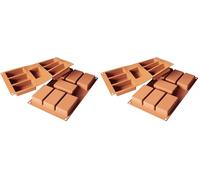 silikomart | SF110 Moule en silicone pour monoportions RECTANGULAIRES, antiadhésif, 7 cavités, Lot de 2 Moule à gâteau, 87 x 48 h 24 mm Volume 7 x 97 ml Tot. 679 ml