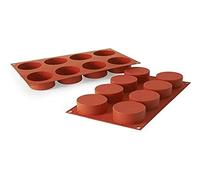 Silikomart - SF 119 Cylindres - Moule Silicone Rouge Brique 3,5 x 17,5 x 31 cm