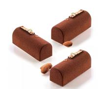 Silikomart SF130 - Moule en silicone N.9 Midi Buches 84x32 H 35 mm, terre cuite