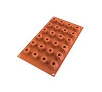 silikomart | SF232 Moule en silicone pour monoportions MINI GUGELHOPF, antiadhésif, paquet de 1 Moule à gâteau, Ø 35 h 20 mm 24 x 10 ml Tot. 240 ml