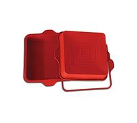 silikomart | SFT306 Moule à gâteau en Silicone CARRE, antiadhésif, Lot de 1 Moule à gâteau avec anneau de sécurité, 228 x 228 mm, h 50 mm, Volume 2,3 l, Made in Italy