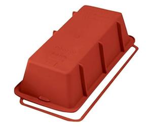 silikomart | SFT330 Moule à gâteau en Silicone PLUM CAKE, antiadhésif, paquet de 1 Moule à gâteau avec anneau de sécurité, 260 x 100 mm, h 70 mm, Volume 1,5 l, Made in Italy