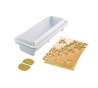 silikomart | STARLIGHT BÛCHE, Kit composition 1 Bûche en plastique, 1 Base en plastique, 2 Têtes en Silicone platine, 2 Tapis en Silicone platine, Design 3D, 250 x 80 mm, h 67 mm, Made in Italy