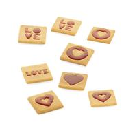 Silikomart | Voilà Cookie, Moule à Biscuits "Love" en forme de Cœurs, Emballage de 1 Moule avec 15 Cavités, Dimensions 245 x 154 mm h 20 mm