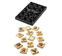 Silikomart - VOILA 'COOKIE - VACANCES D'HIVER - PUZZLE ARBRE DE NOËL COOKIE MAKER, Noir