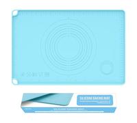 Siliokon Backmatte mit Messungen - Antihaft-Pasteten- und Teigrollmatte für Pizza, Brot, Kuchen und Macarons - Perfekte Backblechersatz, 24 * 16 Zoll (Bleu)