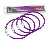 Silipac Grand Porte-clés en Acier Inoxydable avec Câble Fil Boucle Robuste voiture porte-clefs Étiquette de Bagage et Anneau de Verrouillage