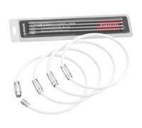 Silipac Grand Porte-clés en Acier Inoxydable avec Câble Fil Boucle Robuste voiture porte-clefs Étiquette de Bagage et Anneau de Verrouillage