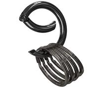 Silipac Kit Porte-clés Mousqueton Anneau en forme de cercle, taille universelle, design pur et rond, solide, clip porte-clés en métal, clip porte-clés, organisateur de clés (GUN)