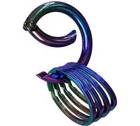 Silipac Kit Porte-clés Mousqueton Anneau en Forme de Cercle, Taille Universelle, Design Pur et Rond, Solide, Clip Porte-clés en métal, Clip Porte-clés, Organisateur de clés (Arc-en-Ciel)