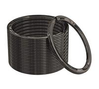 Silipac Porte-clés en métal grand fendu plat divisé en vrac ronds et résistants robuste pour voiture trousseau de clés maison bureau porte-cordons