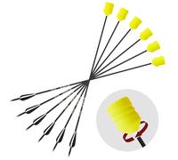 Silipull Lot de 6 pointes de flèches à pointe en mousse avec pointes de flèches amovibles de 76,2 cm pour tir à l'arc, tir à l'arc, camping, plein air (jaune)