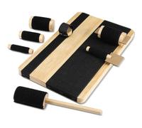 Silipull Planche d'exercice pour la main avec attaches auto-agrippantes - Équipement de thérapie de la main - 35,6 x 22,9 cm - Base en bois massif avec outils en bois pour améliorer la force de la