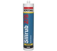 Silirub 2S - Mastic silicone neutre - Soudal - Cartouche de 290 ml Blanc