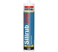 Silirub 2S - Mastic silicone neutre - Soudal - Cartouche de 290 ml Blanc brillant