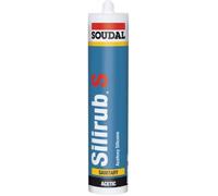 Silirub S - Mastic silicone acétique sanitaire - Soudal - Cartouche de 310 ml Blanc