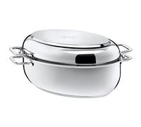 Silit Cocotte avec Couvercle - 7,7 l - en Acier Inoxydable - avec Couvercle à Induction - 38 x 26 x 12,2 cm