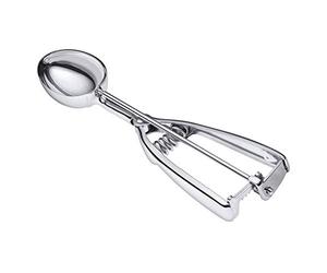 Silit Cuillère à glace en acier inoxydable 22,5 cm, cuillère à glace avec éjecteur, portionneur pour boules de glace ovales, riz, boules de melon, pâte à biscuits