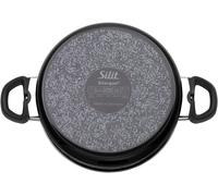 Silit Modesto Line Faitout haut 24 cm, couvercle en verre, marmite à viande 6,4 L, céramique fonctionnelle Silargan, casserole à induction, noir