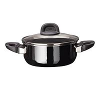 Silit Casserole Modesto Line 20 cm, 2,4 l, Silargan, induction, couvercle verre, noire