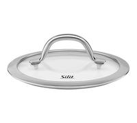 Silit Passion Couvercle de Casserole, 16 cm, en Verre avec poignée en métal, résistant à la Chaleur, Passe au Lave-Vaisselle
