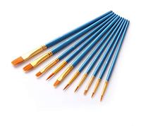 Silithus Pinceaux 12 pièces Ensemble, Pinceau Pinceau Acrylique Professionnel Pinceau Pinceau Rond Pointu Pointe en Nylon Artiste pour Acrylique Peinture à l'huile d'aquarelle (Blue-10)