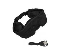 Silk Bluetooth 5.0 Wireless Eye Mask UltraThin Bluetooth Music Blackout Eye Mask for Listening to Songs and Calls(Black )