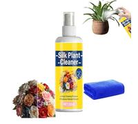 Silk Flower Cleaner Spray No Wipe, Nettoyant pour plantes artificielles et fleurs, dépoussiérant sec, faux greenery nettoyage des plantes, spray anti-poussière pour intérieur (1 pièce)