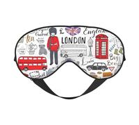Silk Like I Love London Masque de sommeil doux confortable réglable pour les yeux