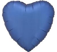 Silk Lustre Azure Blue Heart Ballons emballés standard C16 - Amscan 9914096