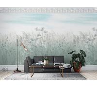 SILK ROAD EU Papier Peint Panoramique Soie, 356 × 250cm, Roseaux des Couleurs Douces, Largeur max 15m, pour Salon Chambre restaurant Chambre d’enfants Décoration Murale