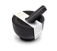 Silk Route Home Pilon et mortier en granit vernis classique avec base