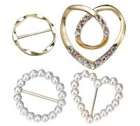 Silk Scarf Ring Clip - alloy T-Shirt Tie Clips | Vintage Scarf Holder for Women | Perfect for Daily Fashion Styling, Easy to Use Slip-On Design, Matches Formal and Casual Outfits with Eas