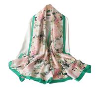 Silk Scarf Women Chiffon Shawl Stain Neckerchief Long Head Wrap Lightweight Scarf Ladies Hijab Belt Vintage Bridal Shawl Chiffon Scarf Muslim Cloth floral Christmas Scarf