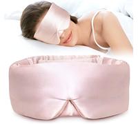 Silk Sleep Mask For Men Women 100% Pure Mulberry Silk 22 Momme Sleep Mask With Adjustable Strap