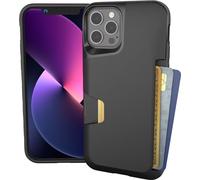 Silk Smartish Apple iPhone 12 / 12 Pro (6,1") Étui à Portefeuille coque - Wallet Slayer Vol. 1[Mince + Protecteur] Porte Carte de Crédit - Noir