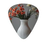 Silk Vase Prints Lot de 12 médiators avec 3 épaisseurs différentes pour guitares électriques et acoustiques