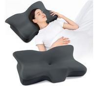 Oreiller cervical ergonomique pour le cou, oreiller de soutien du cou, oreiller de positionnement latéral pour dormir, oreiller orthopédique en mousse à mémoire de forme pour dormir sur le dos, le