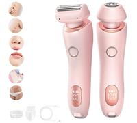 Silkglide Pro - Meilleur rasoir Silk Glide 2024, épilateur Silk Glide Épilateur sans douleur à la maison, rasoir électrique 2 en 1 pour femme, humide et sec (rose)