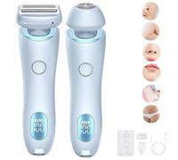 SilkGlide Pro - Meilleur rasoir Silk Glide 2024, épilateur Silk Glide Épilateur sans douleur à la maison, tondeuse à poils pubiens pour femmes, rasoir électrique 2 en 1 pour femme (bleu)