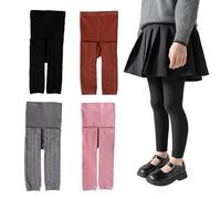 Silkglory Leggings Filles 2 Pièces, Leggings de Sport Pantalons pour Filles Bas Doux avec Papillons AssortisBallet Bébé Collant Filles pour Intérieur et Extérieur Noir/Blanc/Gris/Abricot,2-9 Ans