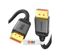 Silkland 80Gbps Câble DisplayPort 2.1 1M [Certifié VESA] DP80, 8K@240Hz, 4K@540Hz/360Hz/240Hz 16K Câble DP 2.1, Compatible UHBR20, HDR, FreeSync, G-Sync, DSC pour 5090, 7900XTX, écrans Gaming, PC
